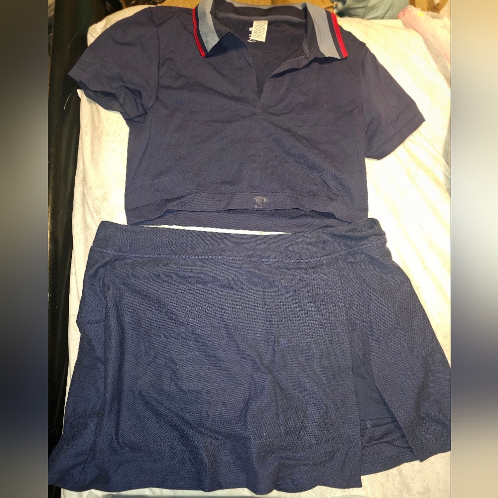 PINK Victoria's Secret Navy Blue Tennis Skort Set